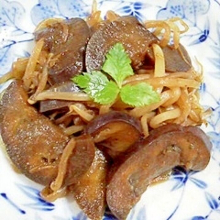 もやしと茄子の炒め物